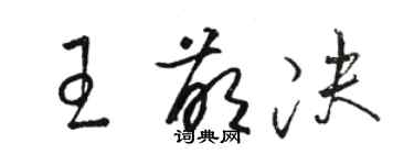 駱恆光王萌決草書個性簽名怎么寫