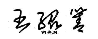 朱錫榮王紹箐草書個性簽名怎么寫