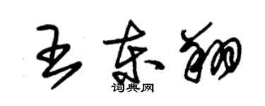 朱錫榮王東翔草書個性簽名怎么寫