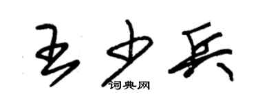 朱錫榮王少兵草書個性簽名怎么寫