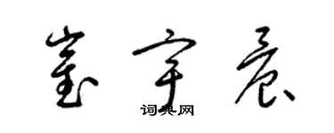 梁錦英崔宇晨草書個性簽名怎么寫