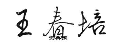 駱恆光王春培行書個性簽名怎么寫
