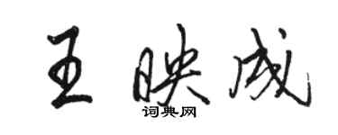 駱恆光王映成行書個性簽名怎么寫