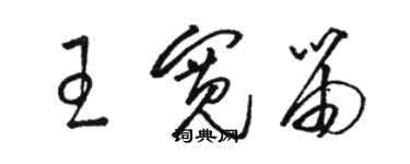 駱恆光王寬笛草書個性簽名怎么寫