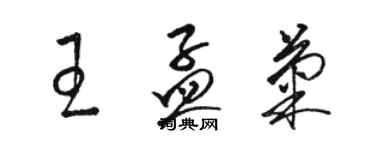 駱恆光王孟菊草書個性簽名怎么寫