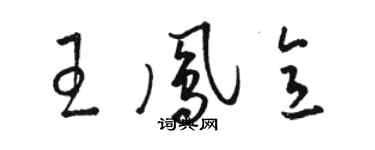 駱恆光王鳳意草書個性簽名怎么寫