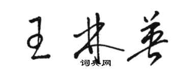 駱恆光王林英草書個性簽名怎么寫