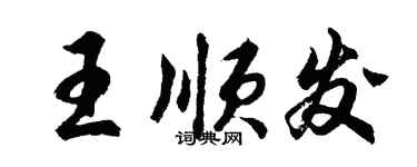 胡問遂王順發行書個性簽名怎么寫