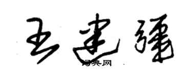 朱錫榮王建疆草書個性簽名怎么寫