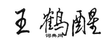 駱恆光王鶴醒行書個性簽名怎么寫