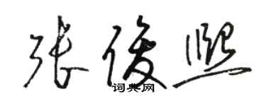 駱恆光張俊熙草書個性簽名怎么寫