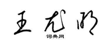 梁錦英王尤明草書個性簽名怎么寫