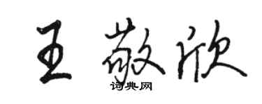 駱恆光王敬欣行書個性簽名怎么寫