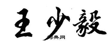 胡問遂王少毅行書個性簽名怎么寫