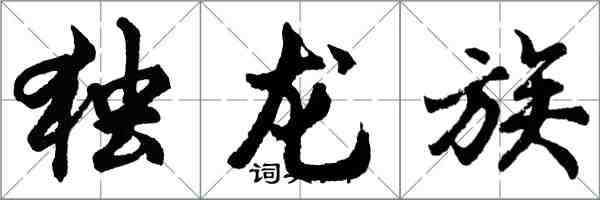 胡問遂獨龍族行書怎么寫