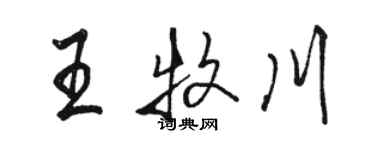 駱恆光王牧川行書個性簽名怎么寫
