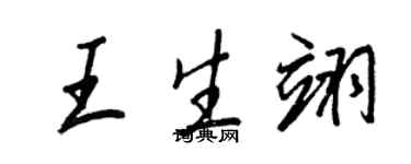 王正良王生翊行書個性簽名怎么寫