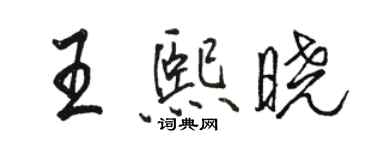 駱恆光王熙曉行書個性簽名怎么寫