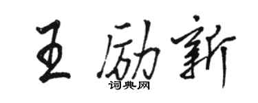 駱恆光王勵新行書個性簽名怎么寫