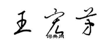 梁錦英王宏芳草書個性簽名怎么寫