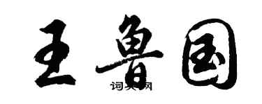 胡問遂王魯國行書個性簽名怎么寫