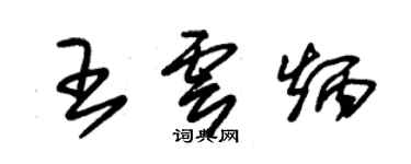 朱錫榮王雲炳草書個性簽名怎么寫