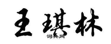 胡問遂王琪林行書個性簽名怎么寫