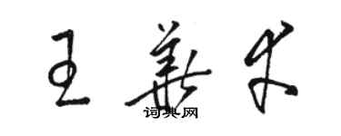 駱恆光王華幸草書個性簽名怎么寫