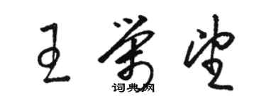 駱恆光王榮望草書個性簽名怎么寫