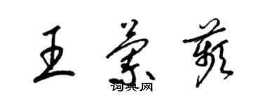 梁錦英王蘭苹草書個性簽名怎么寫