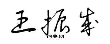 曾慶福王振成草書個性簽名怎么寫