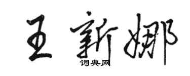 駱恆光王新娜行書個性簽名怎么寫