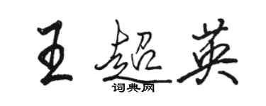 駱恆光王超英行書個性簽名怎么寫