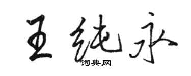 駱恆光王純永行書個性簽名怎么寫