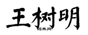 翁闓運王樹明楷書個性簽名怎么寫
