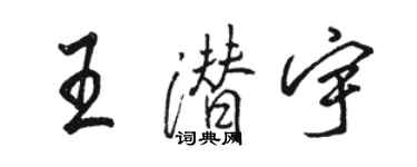 駱恆光王潛宇行書個性簽名怎么寫