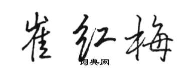 駱恆光崔紅梅行書個性簽名怎么寫