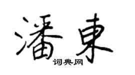 王正良潘東行書個性簽名怎么寫