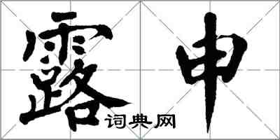 翁闓運露申楷書怎么寫