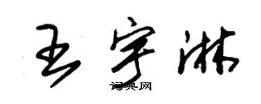 朱錫榮王宇淋草書個性簽名怎么寫