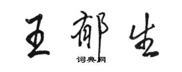 駱恆光王郁生行書個性簽名怎么寫