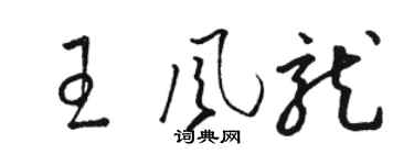 駱恆光王風龍草書個性簽名怎么寫