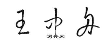 駱恆光王中舟草書個性簽名怎么寫