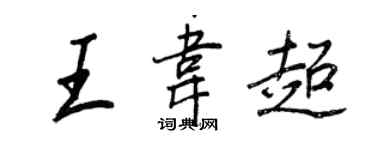 王正良王韋超行書個性簽名怎么寫