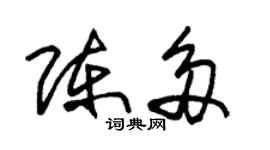 朱錫榮陳多草書個性簽名怎么寫
