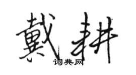 駱恆光戴耕行書個性簽名怎么寫