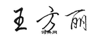 駱恆光王方麗行書個性簽名怎么寫