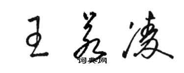 駱恆光王若凌草書個性簽名怎么寫