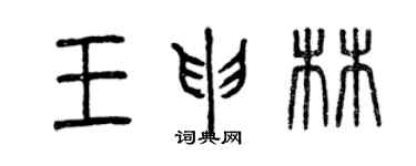 曾慶福王申林篆書個性簽名怎么寫
