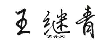 駱恆光王繼青行書個性簽名怎么寫